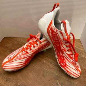 Adidas Adizero Football Cleats Men's Orange White Shoes HP8748 New sz 12.5